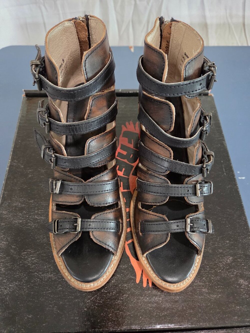 *Brand New* Freebird Quinn Black Sandal, Size 8